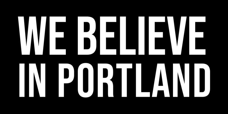 we believe in portland logo.